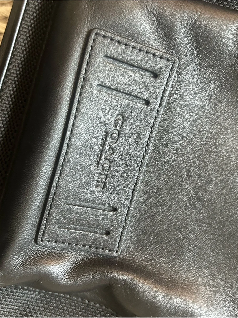 Coach Black Men's Dual-Pocket Laptop Briefcase